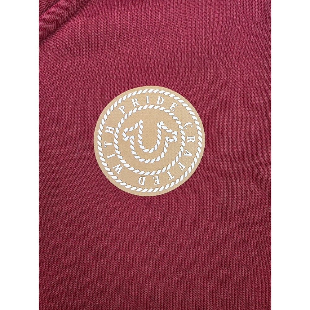 True Religion College Full Zip Hoodie Sweater Rope Design Size M Crafted W Pride - Picture 4 of 11